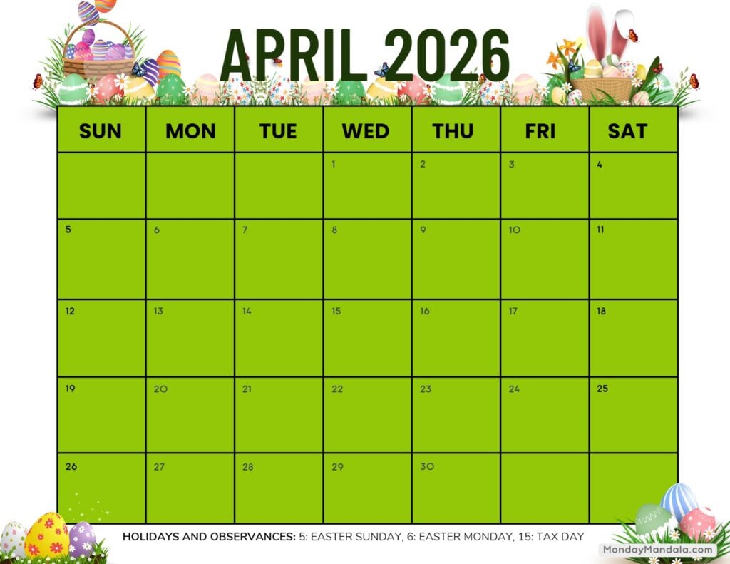 April-2026-Calendar-Printable-Easter-3-Landscape
