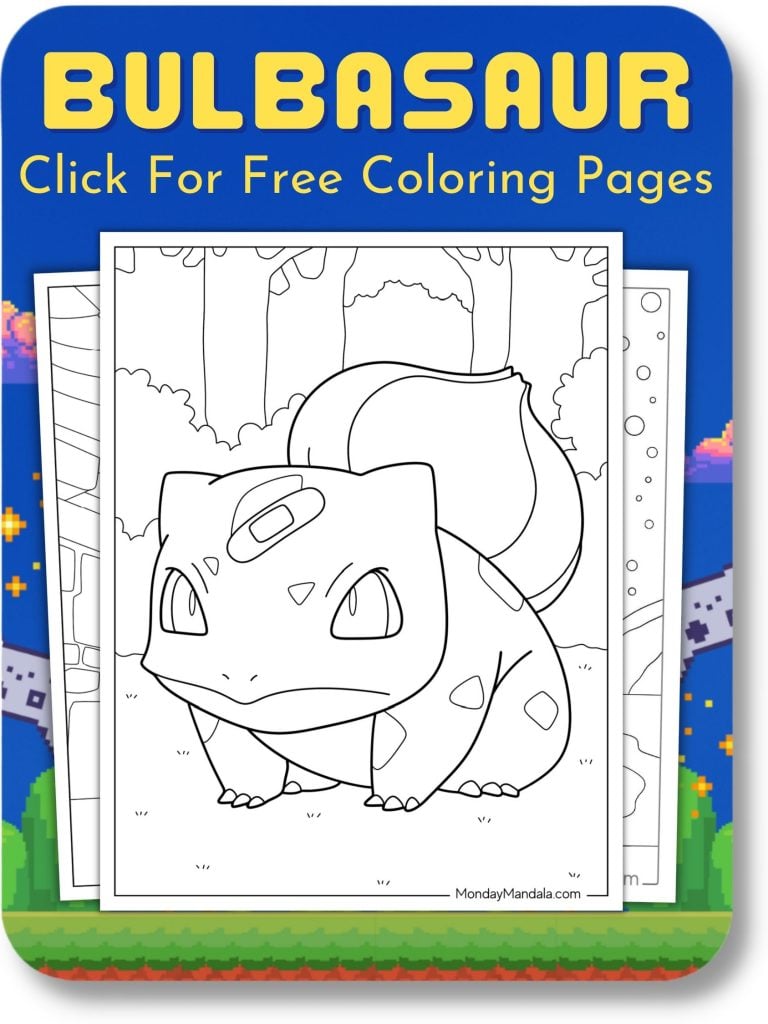 Bulbasaur Coloring Pages For Video Games