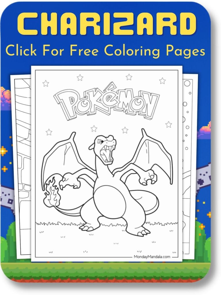 Charizard Coloring Pages For Video Game