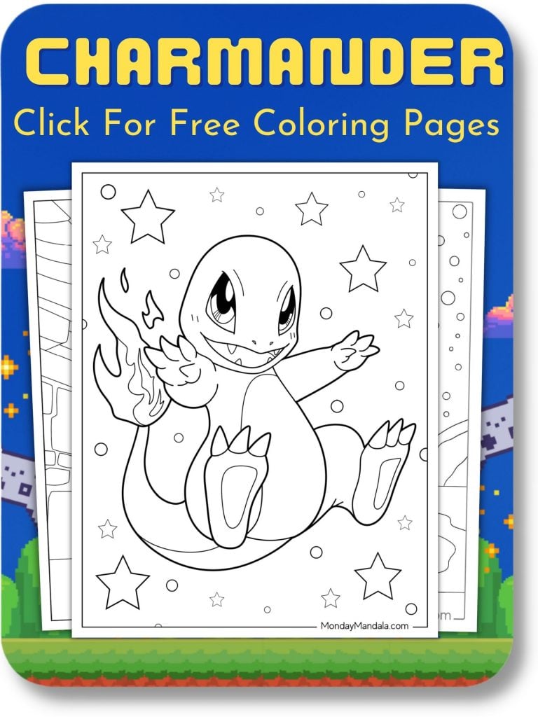 Charmander Coloring Pages For Video Games