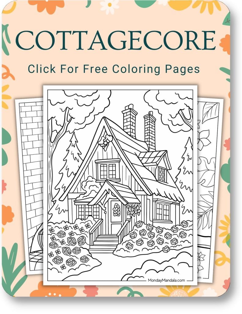 Cottagecore Coloring Pages For Adults