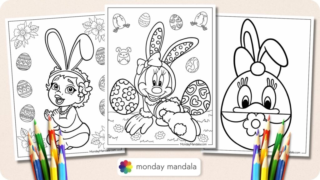 Disney Easter Coloring Pages Featured Image