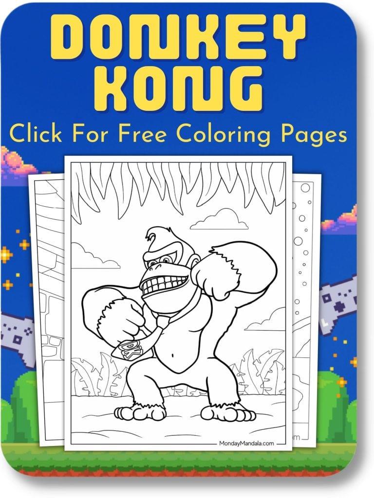 Donkey Kong Coloring Pages For Video Games