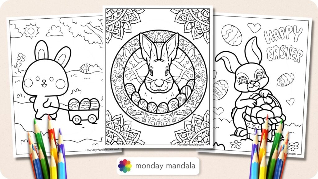 Easter Bunny Coloring Pages Featured Image