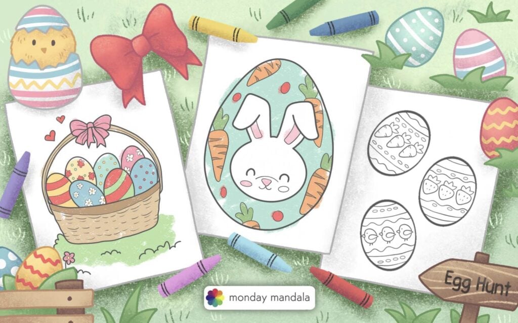 easter coloring pages featured image