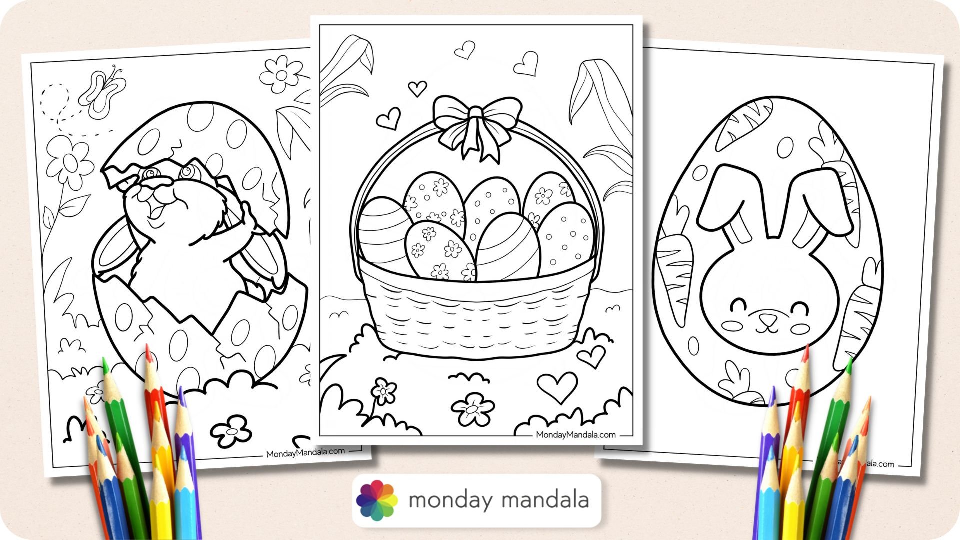 Easter Egg Coloring Pages Featured Image