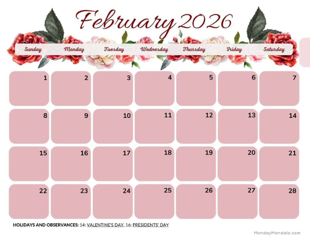 February-2026-Calendar-Printable-Roses-Landscape