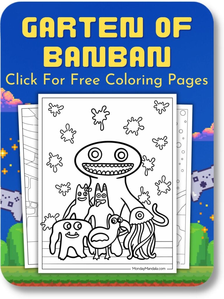 Garten Of Banban Coloring Pages For Video Game