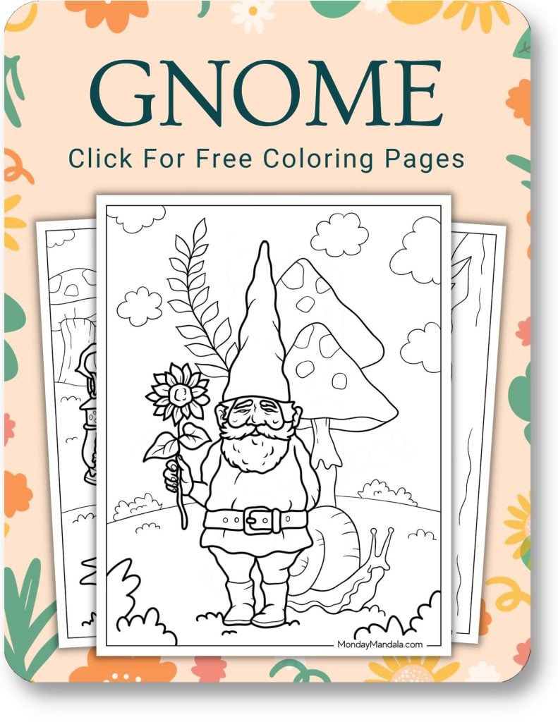 Gnome Coloring Pages For Adults
