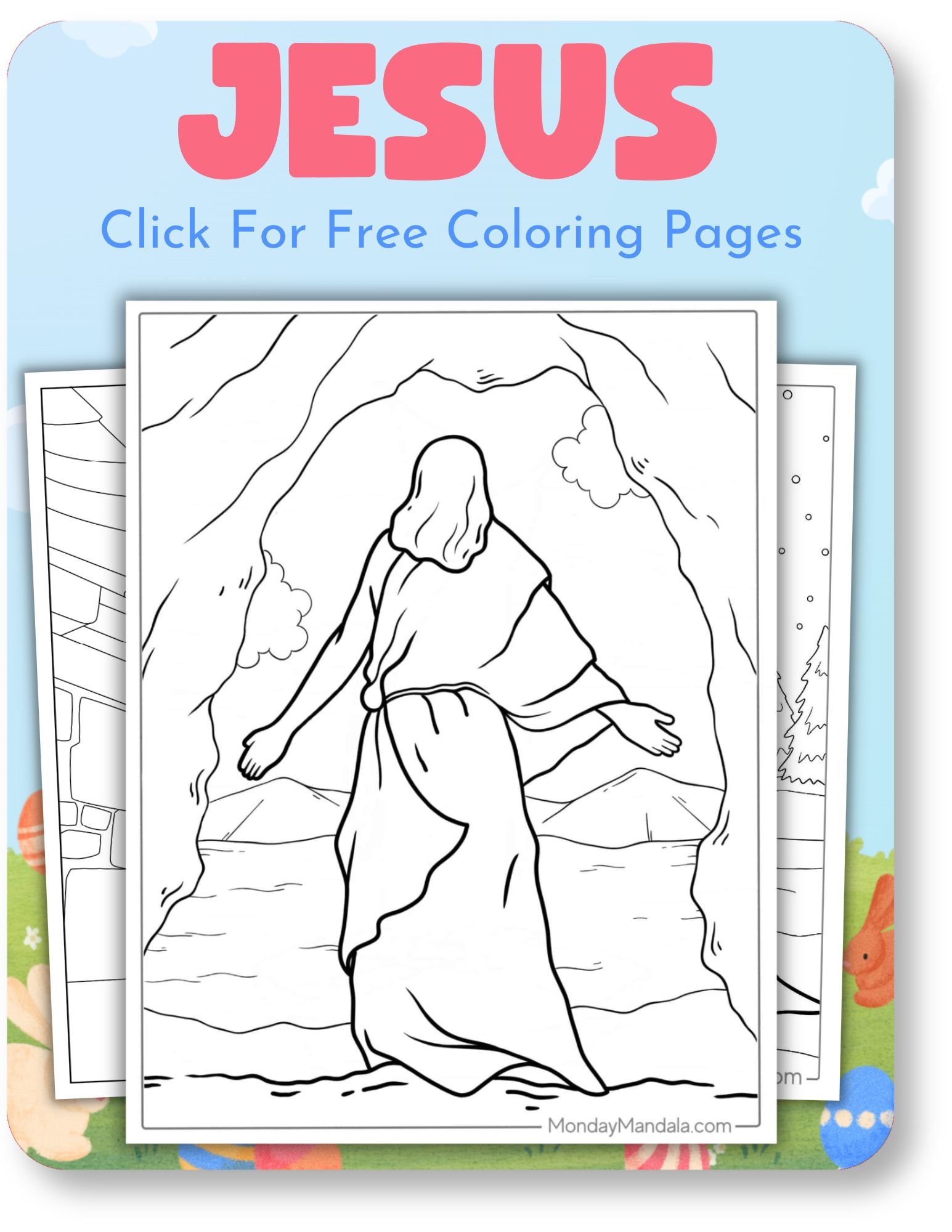 jesus coloring pages cover image