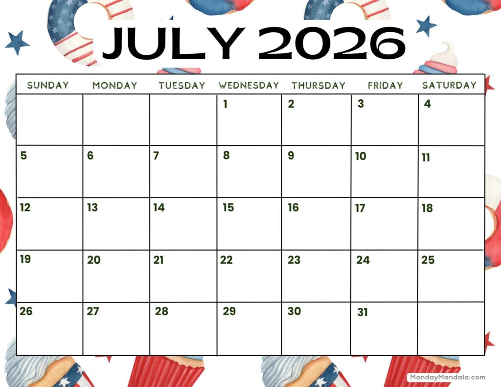 July-2026-Calendar-Printable-Independence-Day-4-Landscape