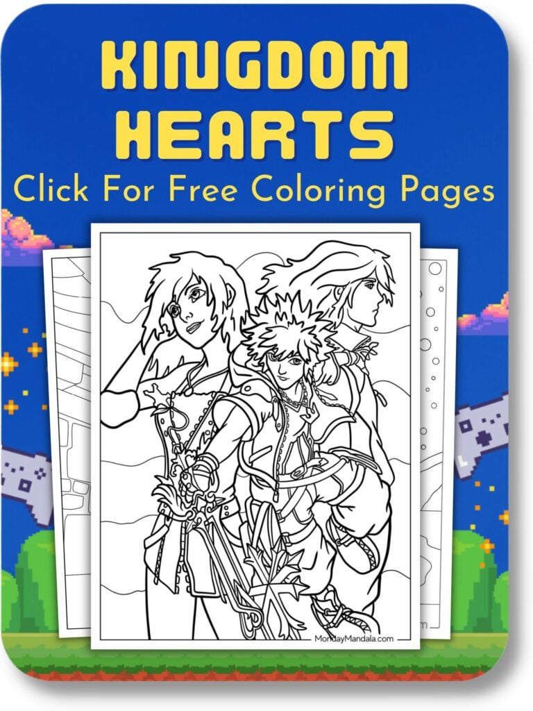 Kingdom Hearts Coloring Pages For Video Games