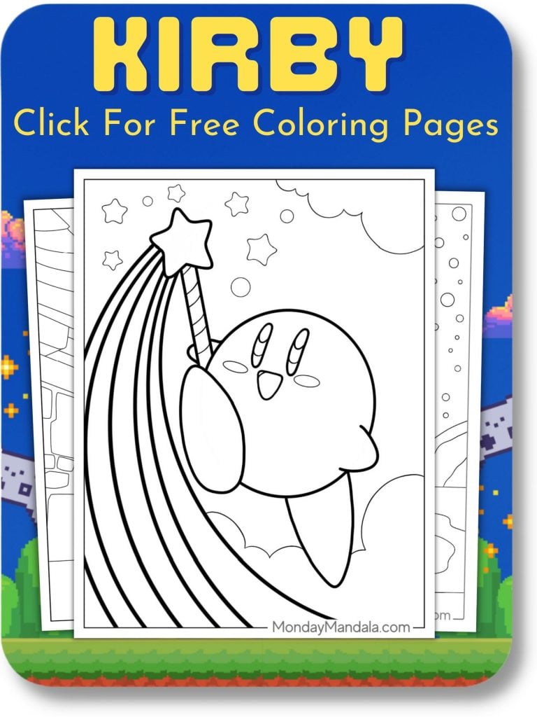 Kirby Coloring Pages For Video Games