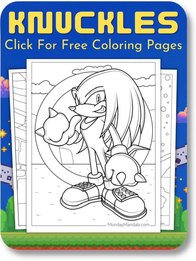 Knuckles Coloring Pages For Video Games