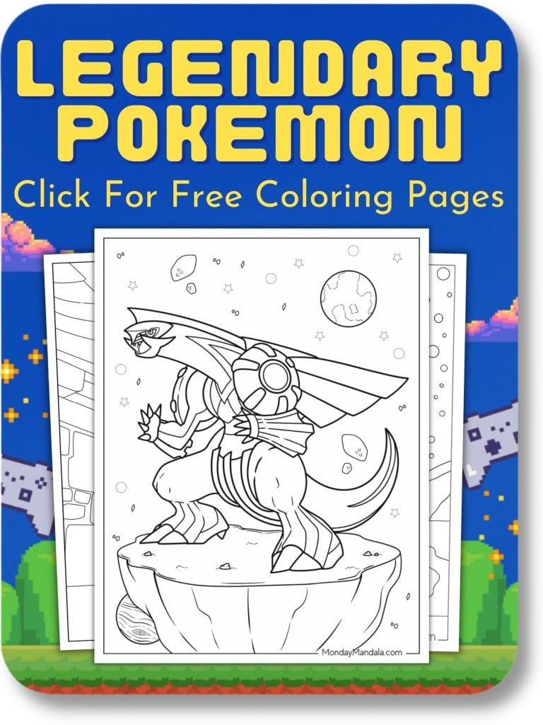 Legendary Pokemon Coloring Pages For Video Games