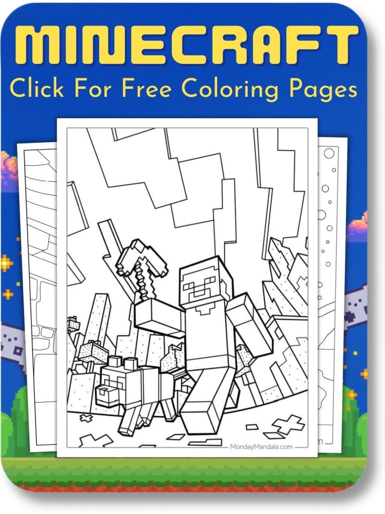 Minecraft Coloring Pages For Video Games
