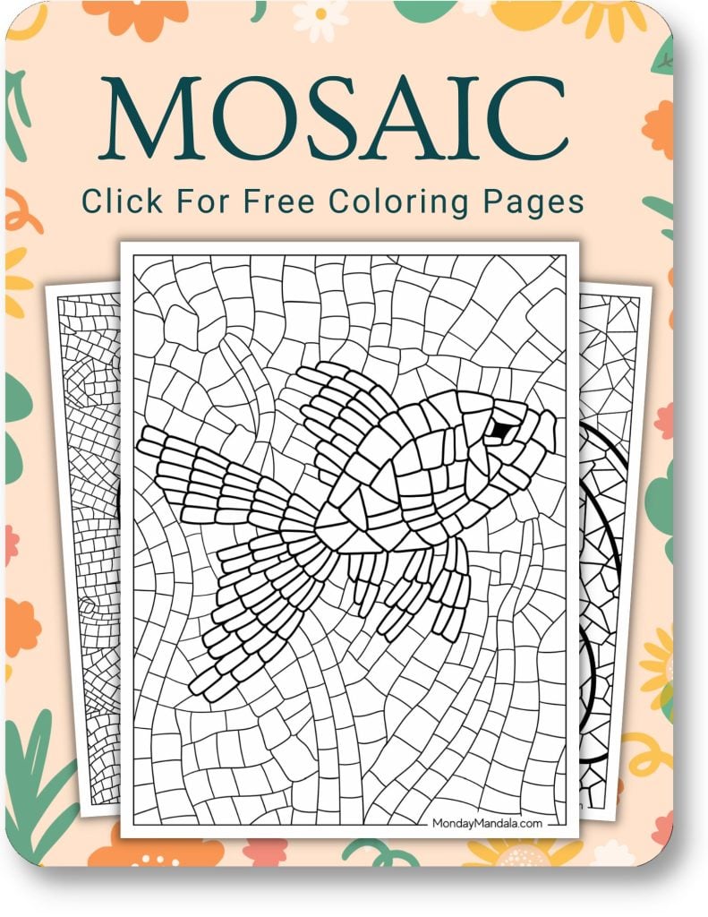 Mosaic Coloring Pages For Adults