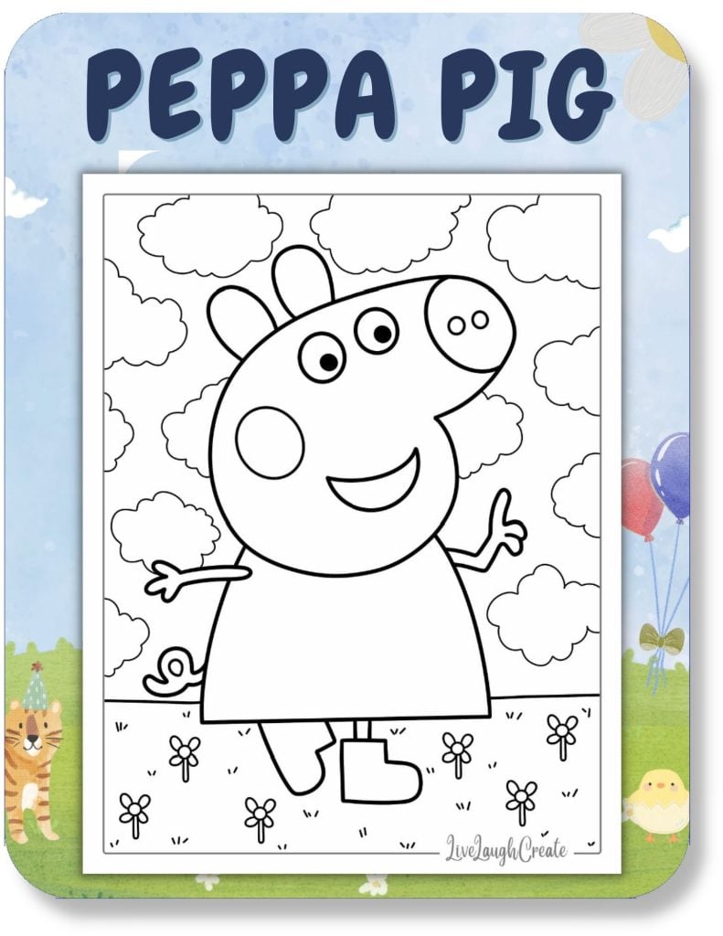 Peppa Pig Coloring Pages For Kids