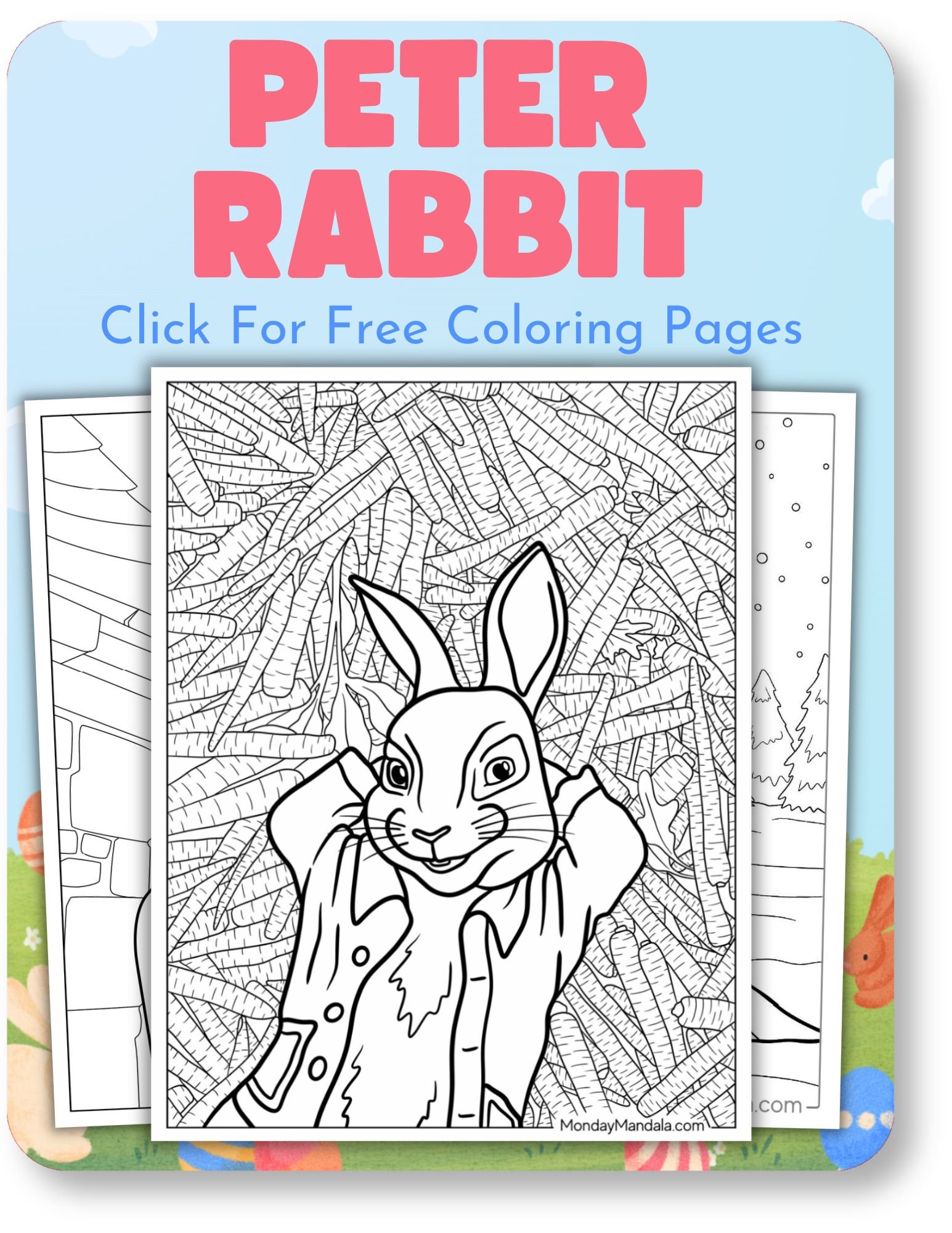 perter rabbit coloring pages cover image