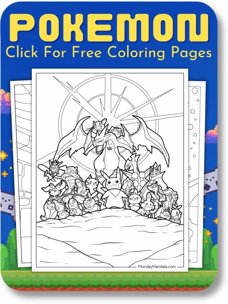 Pokemon Coloring Pages For Video Games