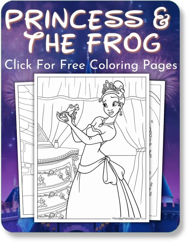 Princess And The Frog Coloring Pages For Disney