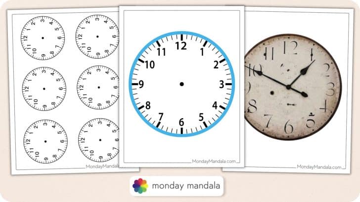 Printable Clock Faces Featured Image