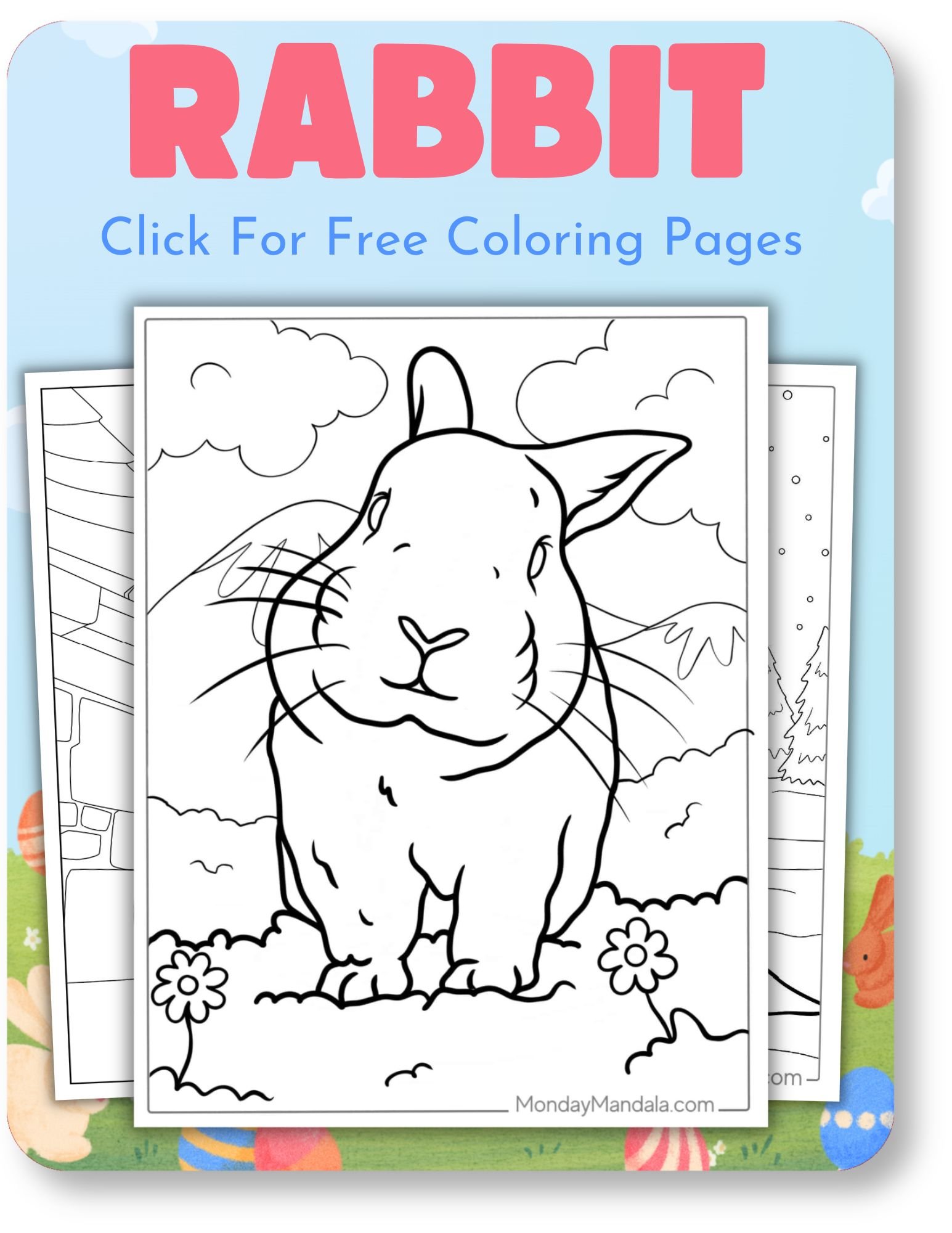 rabbit coloring pages cover image
