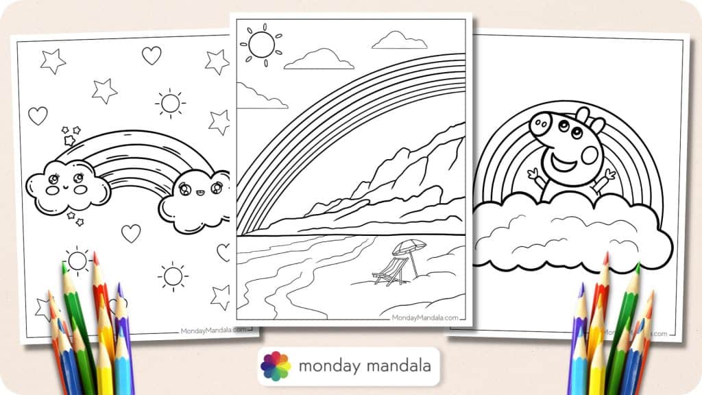 Rainbow Coloring Pages Featured Image