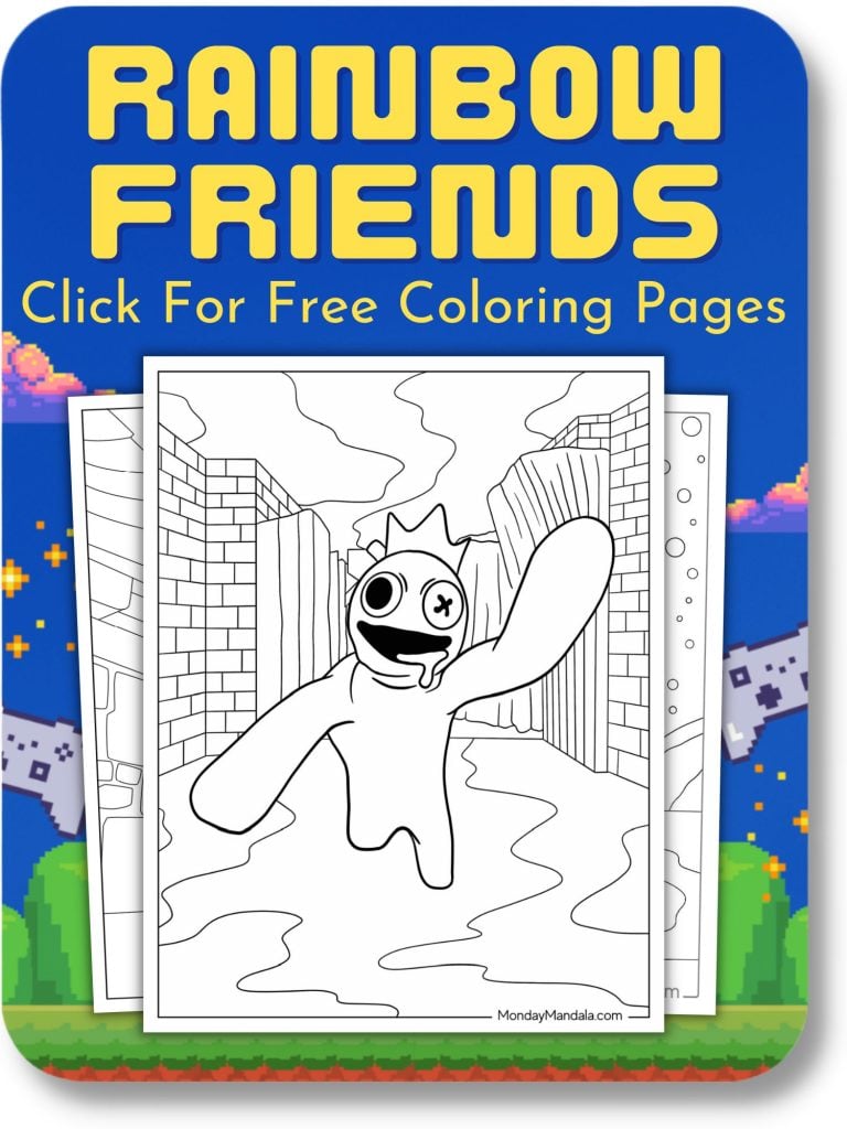 Rainbow Friends Coloring Pages For Video Games