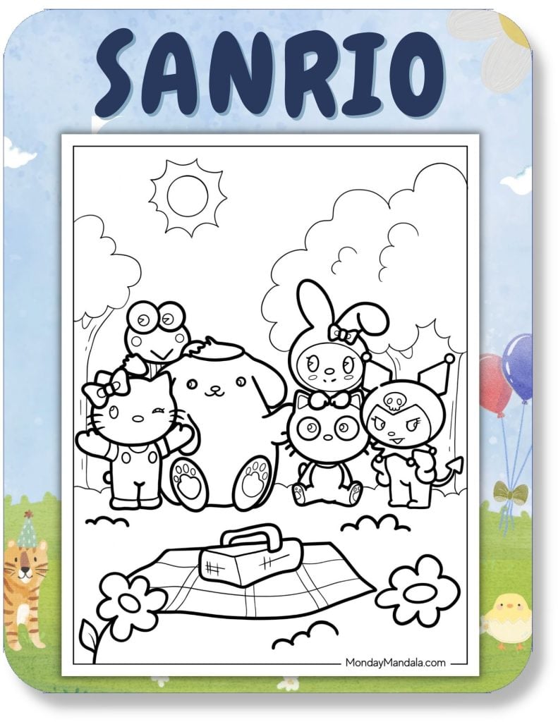 Sanrio Coloring Pages For Kids v2