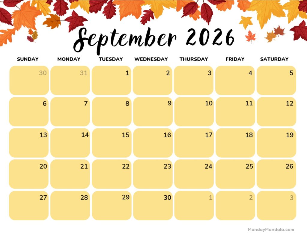 September-2026-Calendar-Printable-Autumn-Leaves-Landscape