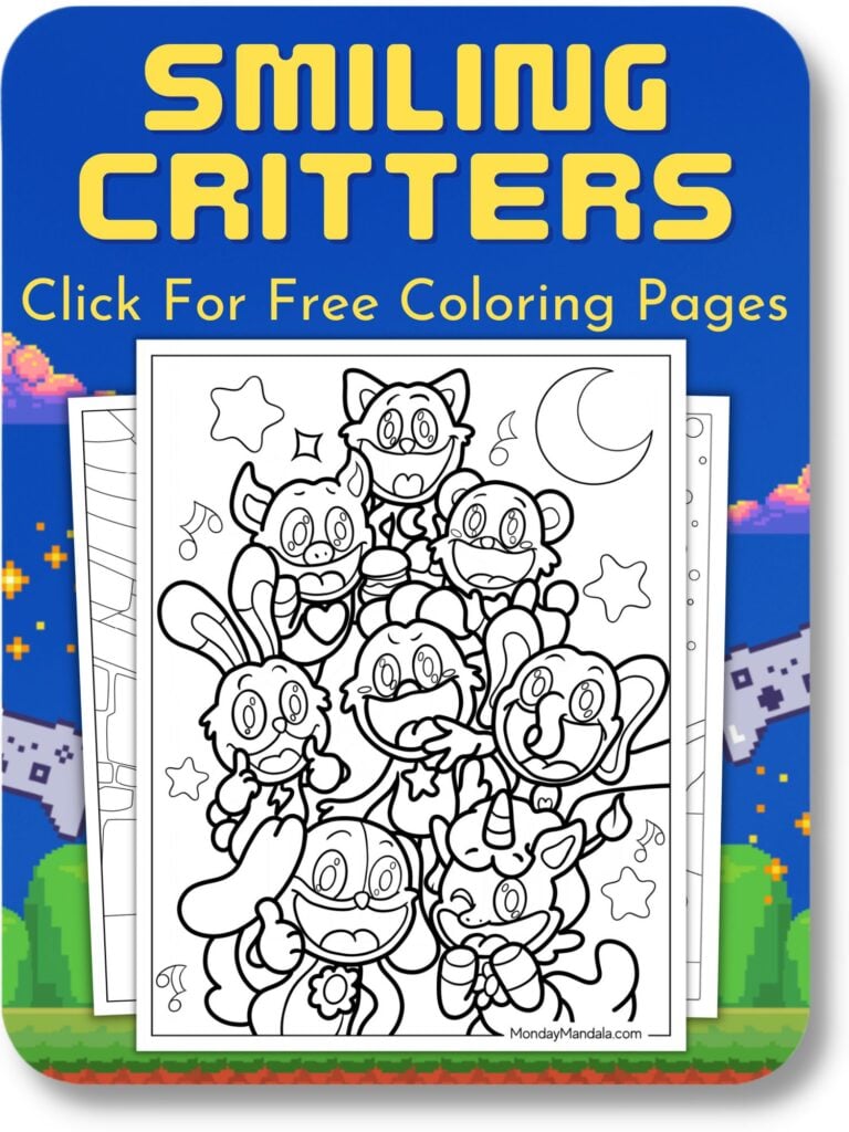 Smiling Critters Coloring Pages Featured Image