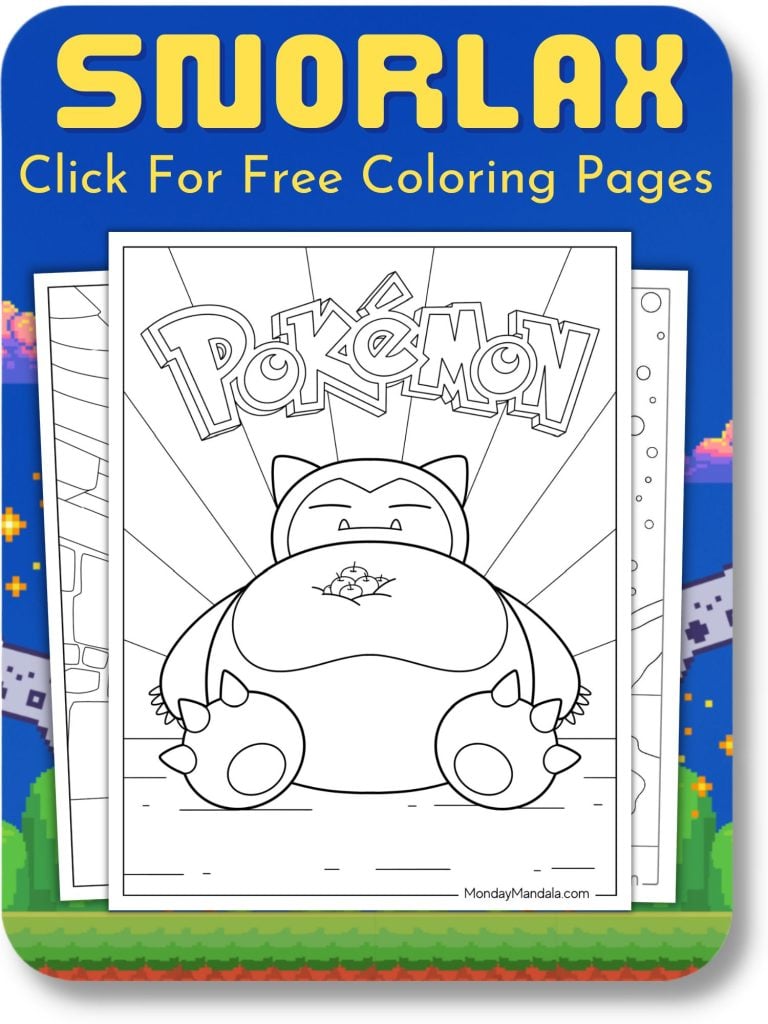 Snorlax Coloring Pages For Video Game