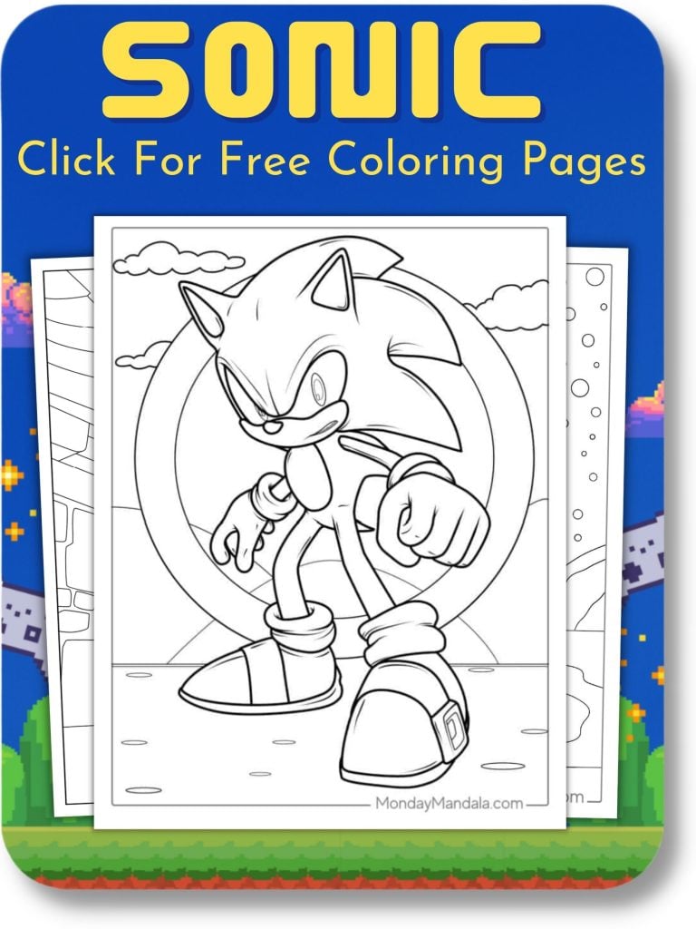 Sonic Coloring Pages For Video Games