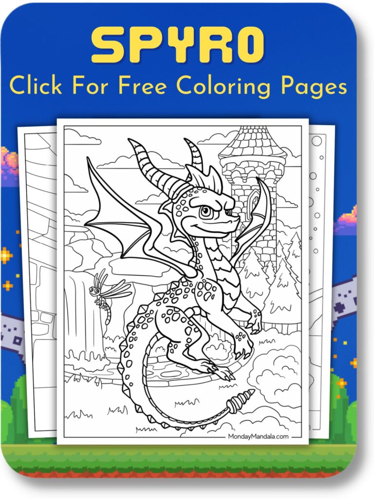Spyro Coloring Pages For Video Game2