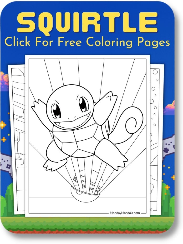 Squirtle Coloring Pages For Video Games
