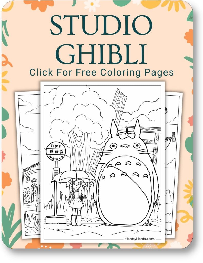 Studio Ghibli Coloring Pages For Adults