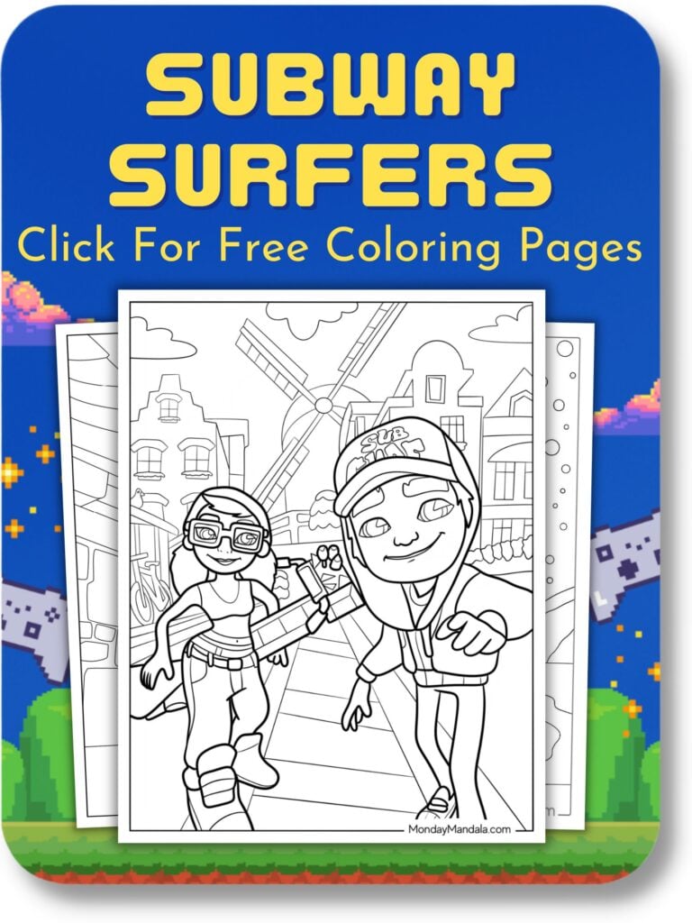 Subway Surfers Coloring Pages For Video Game