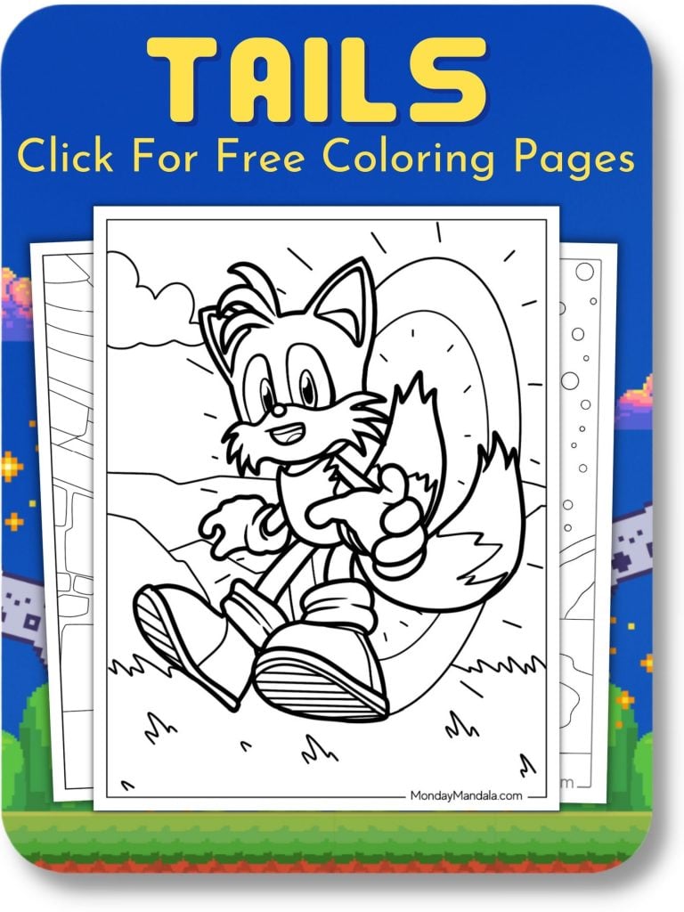 Tails Coloring Pages For Video Games