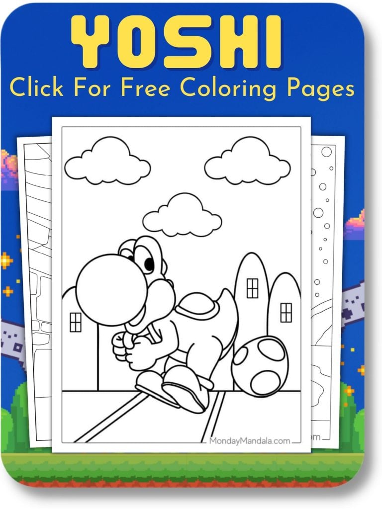 Yoshi Coloring Pages For Video Games