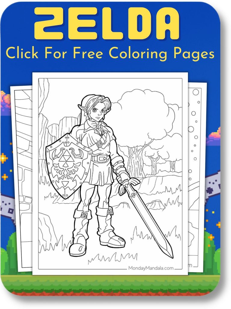 Zelda Coloring Pages For Video Games