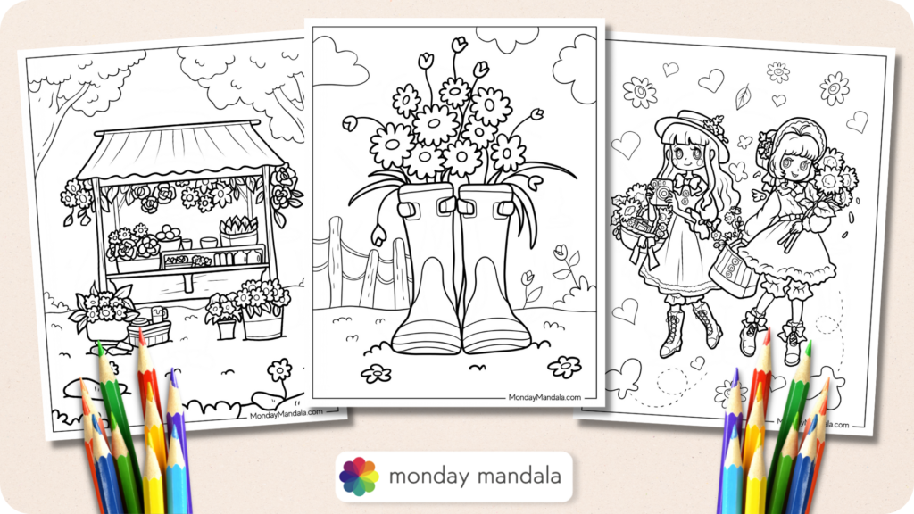 Spring Coloring Pages Featured Image
